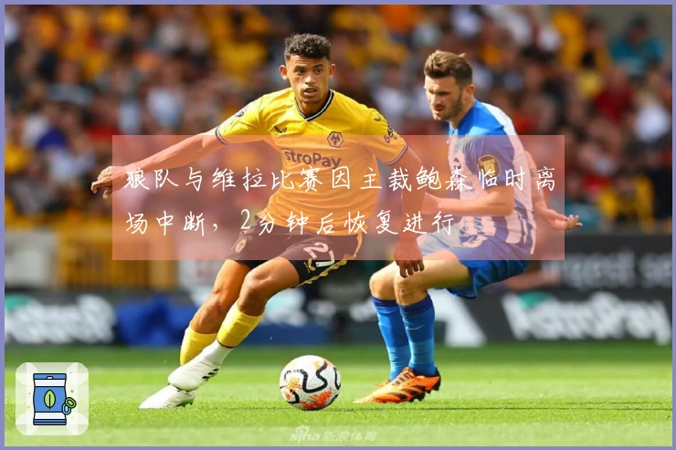 狼队与维拉比赛因主裁鲍森临时离场中断，2分钟后恢复进行