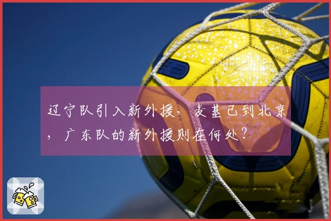 辽宁队引入新外援，麦基已到北京，广东队的新外援则在何处？